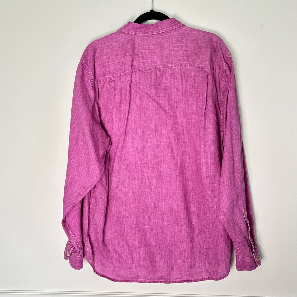 Tommy Bahama Men's 100% Linen Casual Purple Button Down Shirt Size Large - Picture 12 of 16